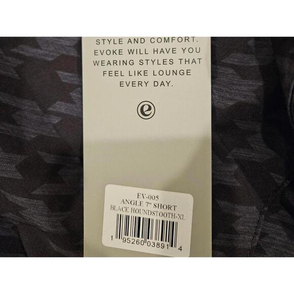 Nwt Evoke Angle 7” Houndstooth Athletic Shorts - XL - Picture 4 of 5